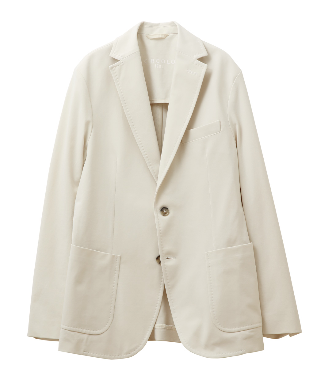 CIRCOLO 1901のライトストレッチジャージ 2Bシングルジャケット干場氏モデル（Setup 可能モデル）