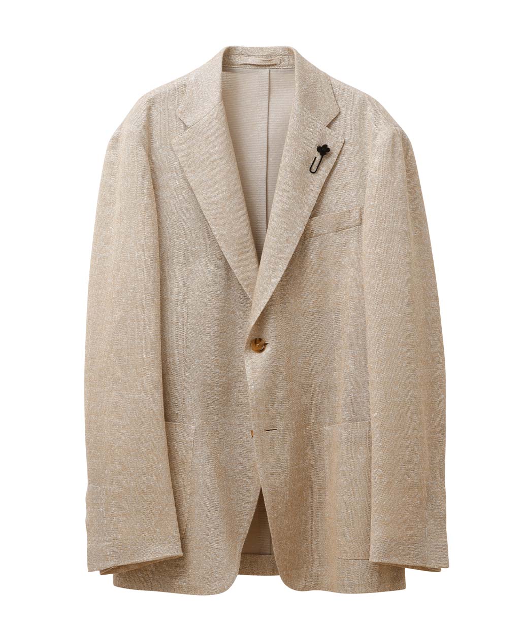 LARDINIのリネンコットン シングル ジャケット LIKNIT