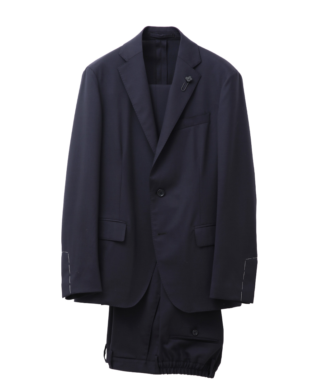 LARDINIのウールポリウレタン シングル スーツ EASYWEAR