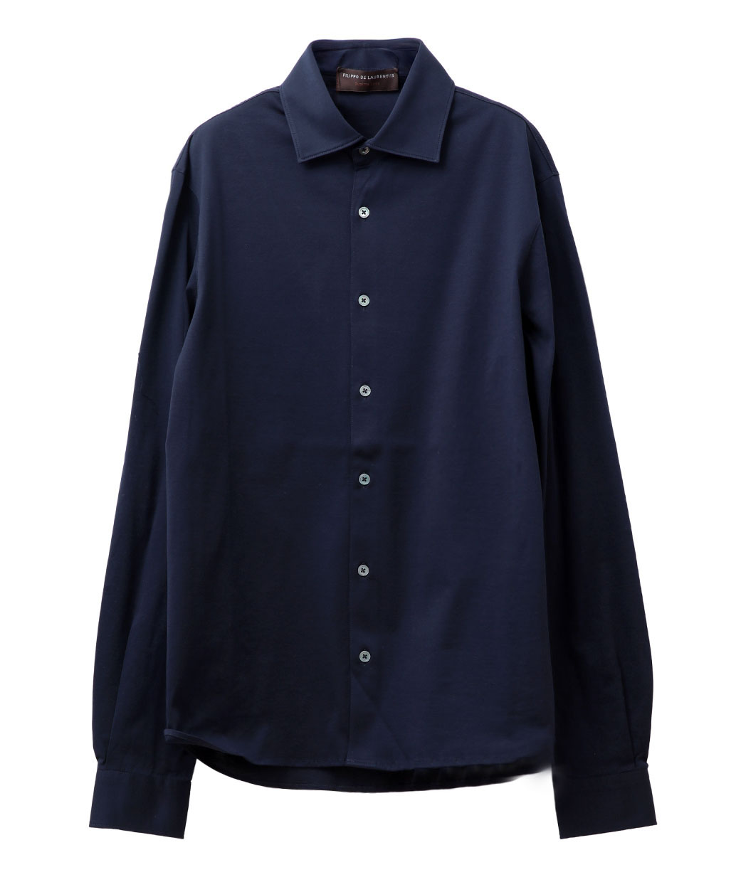 FILIPPO DE LAURENTIISのスーピマコットン レギュラーカラー ジャージーシャツ干場氏モデル コラボ別注