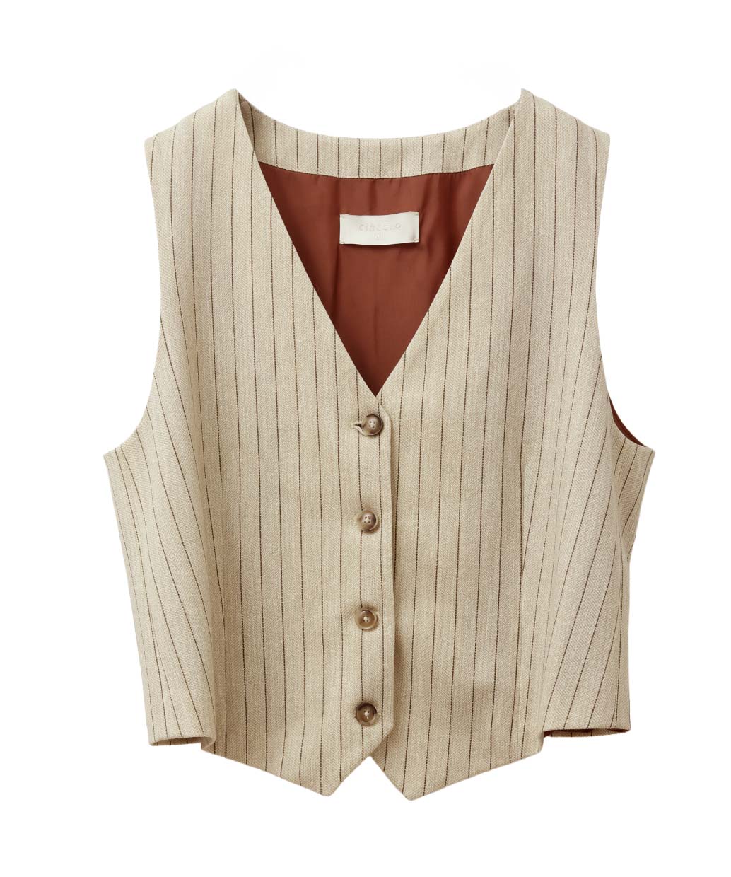 CIRCOLO 1901のコットン ストレッチ ストライプ ベストWomen’s（Setup 可能モデル）