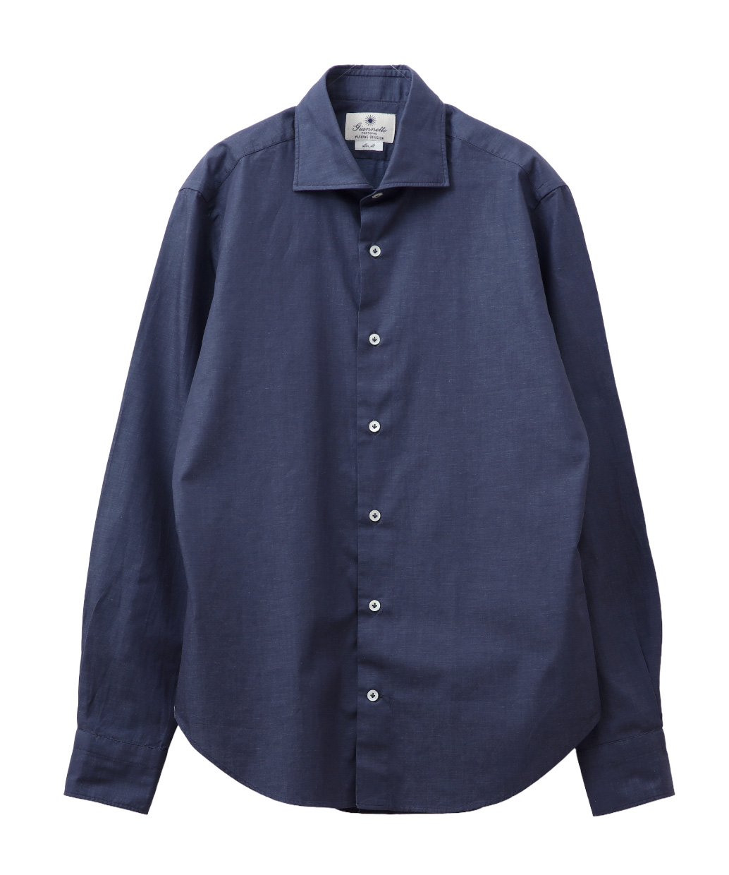 GIANNETTOのコットン シャンブレー セミワイドカラーシャツ