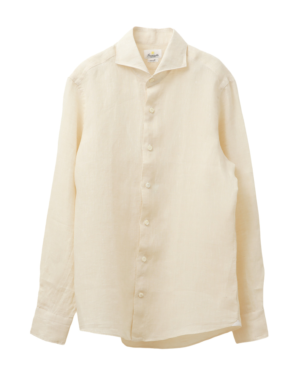 GIANNETTOのリネン カッタウェイカラー シャツ