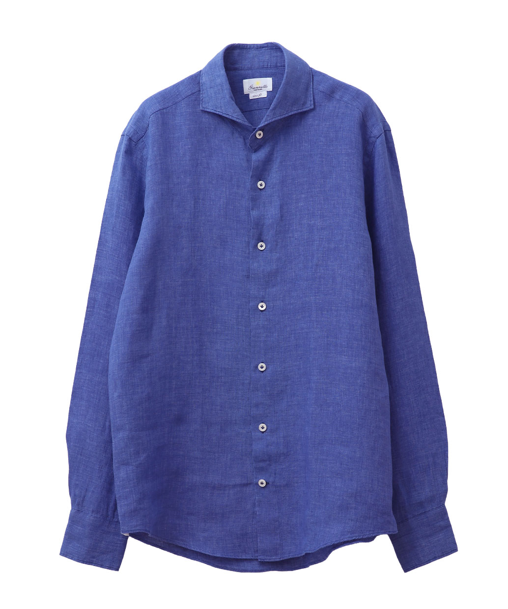 GIANNETTOのリネン カッタウェイカラー シャツ