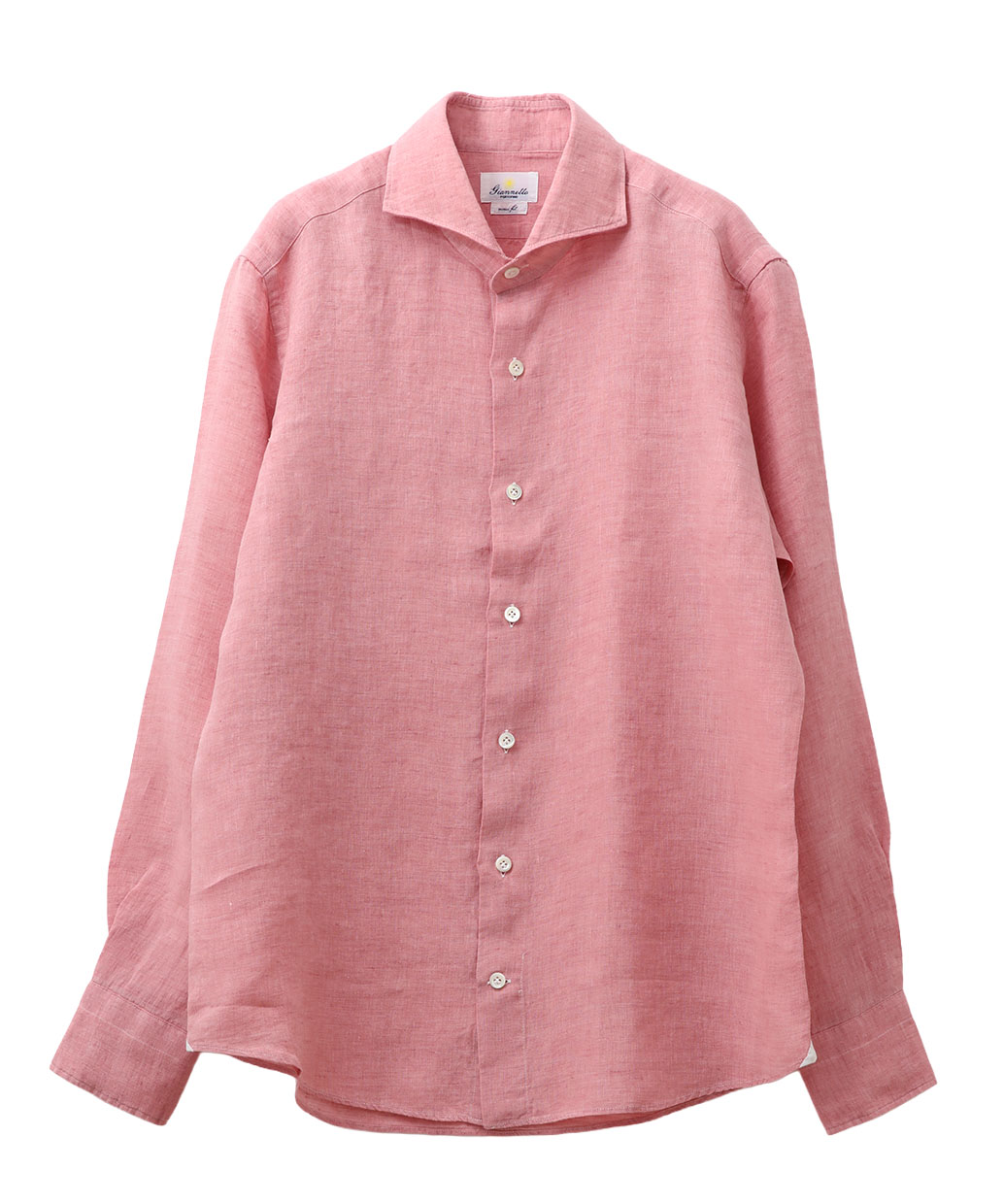 GIANNETTOのリネン カッタウェイカラー シャツ