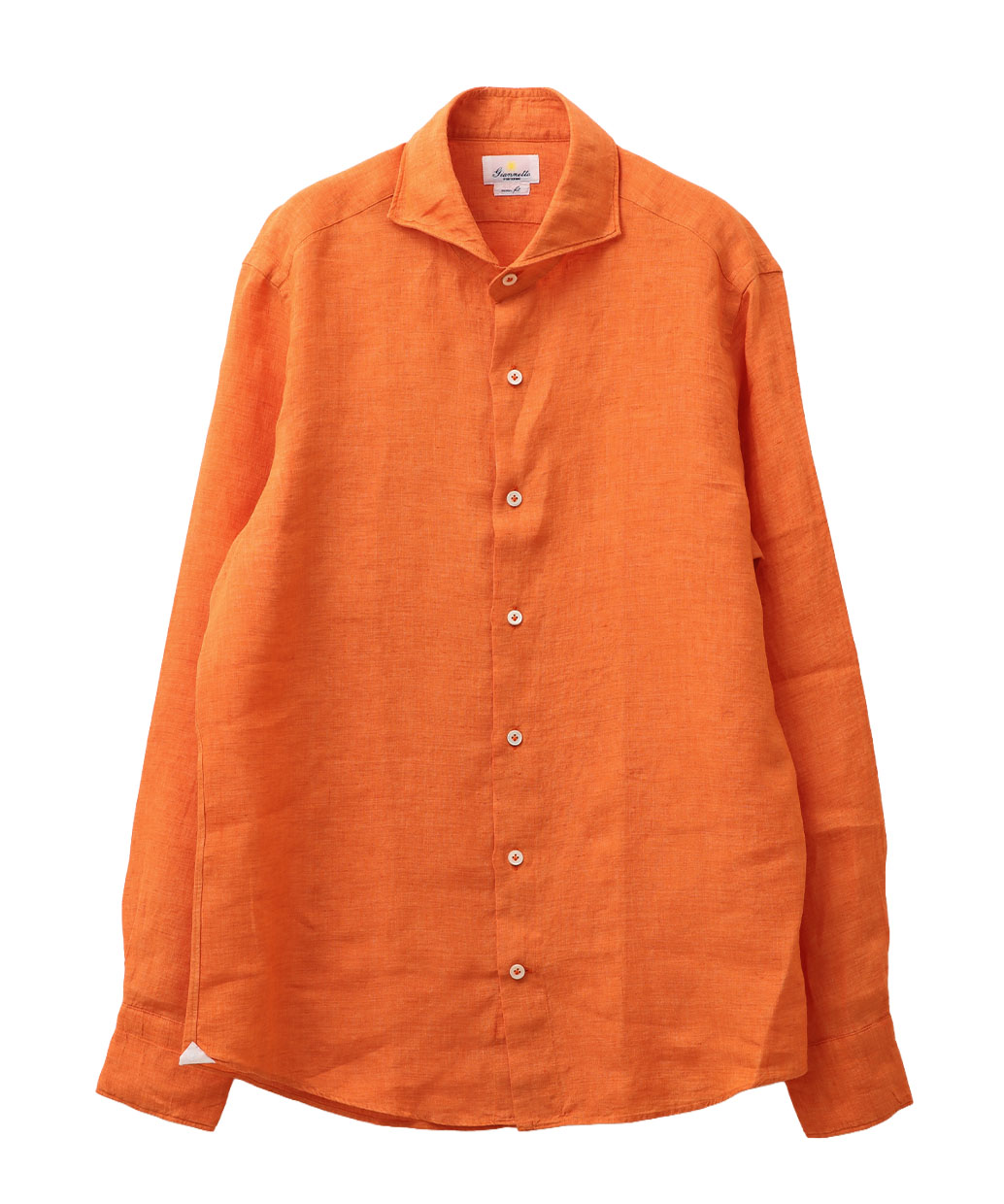 GIANNETTOのリネン カッタウェイカラー シャツ