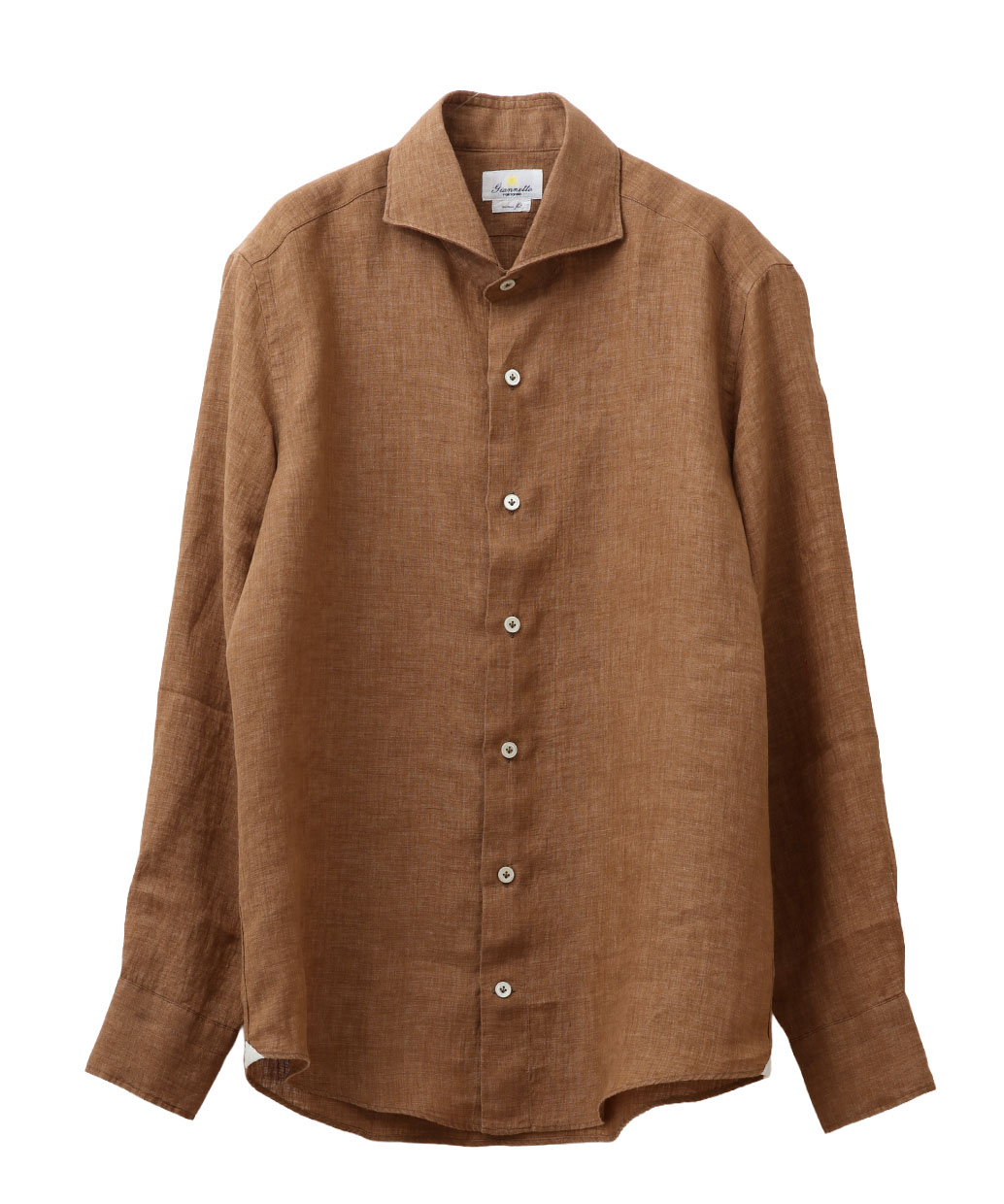 GIANNETTOのリネン カッタウェイカラー シャツ
