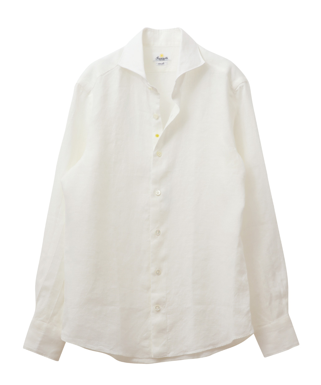 GIANNETTOのリネン カッタウェイカラー シャツ