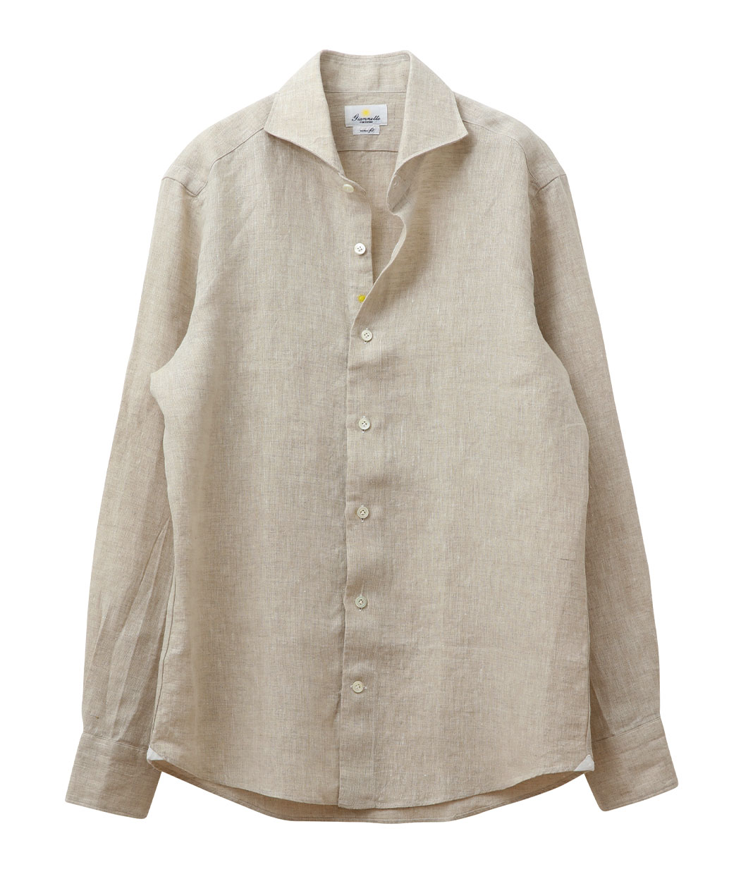 GIANNETTOのリネン カッタウェイカラー シャツ