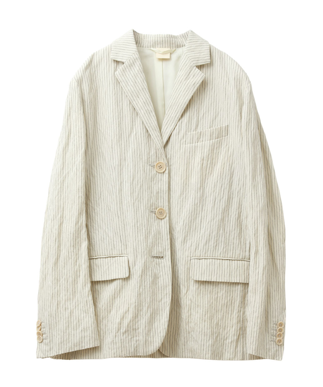 ASPESIのコットン ストライプ シングル ジャケットWomen’s（Setup 可能モデル）