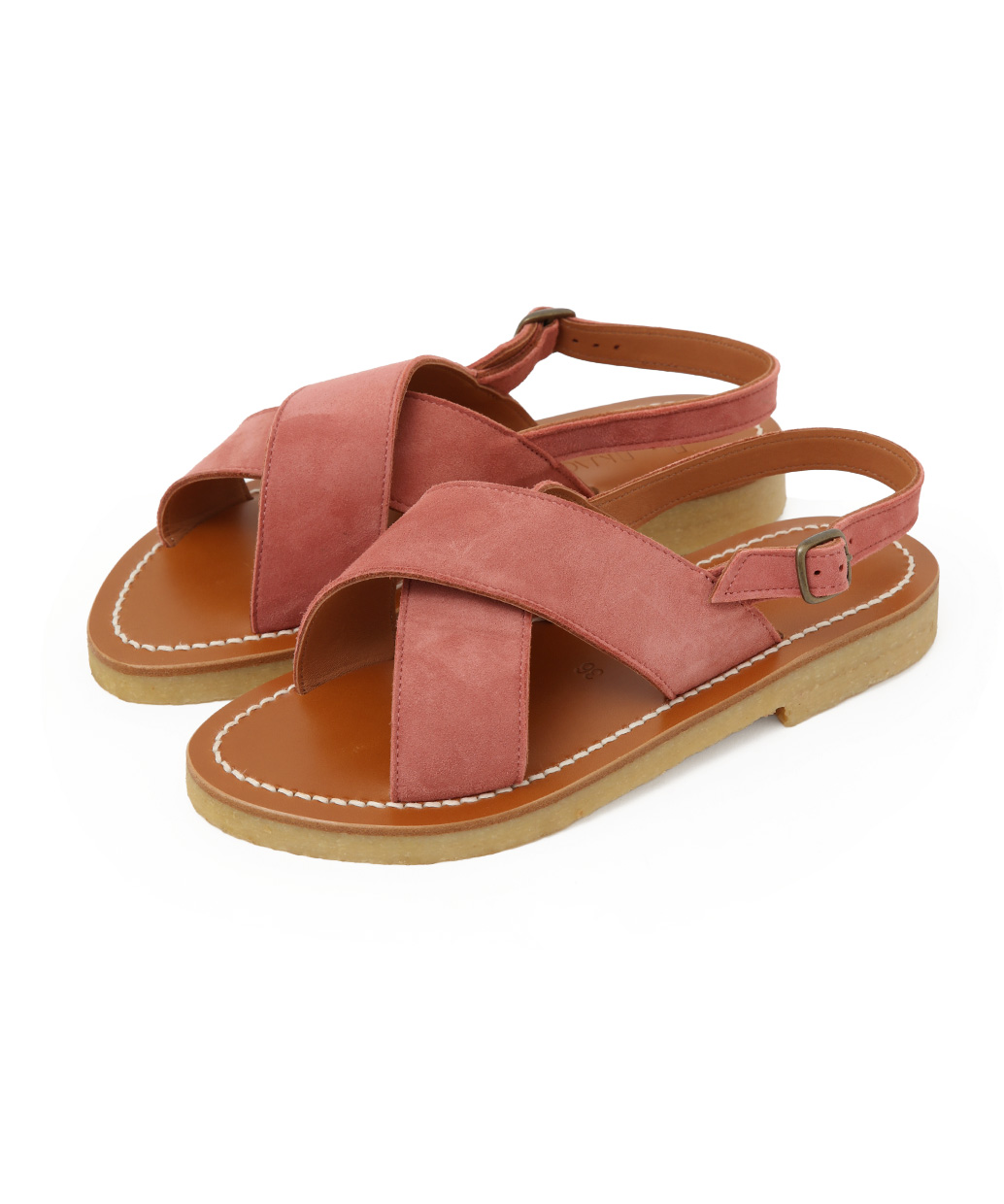 K.Jacquesのレザー クロスストラップ サンダルWomen’s