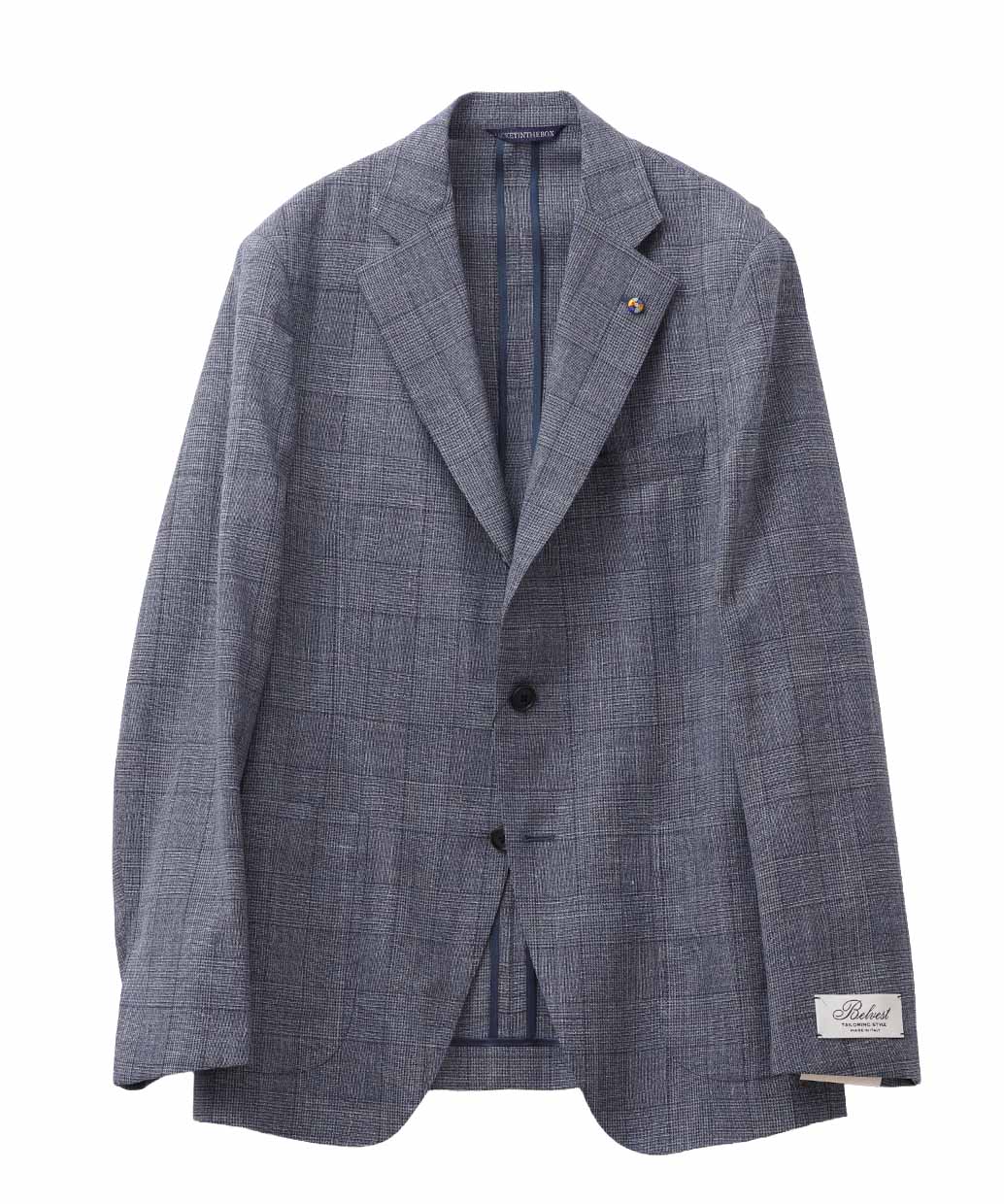 BELVESTのウールシルクリネン シングル ジャケット