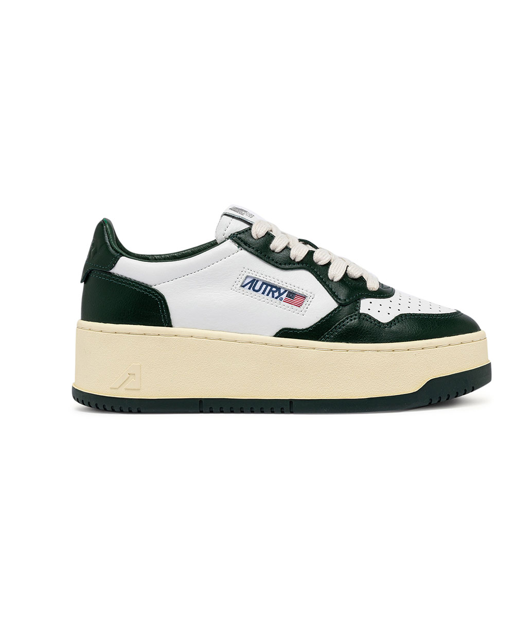 AUTRY〈オートリー〉Women'sのMEDALIST_PLATFORM_LOW LEATHER / LEATHERBICOLOR_UP  WB01