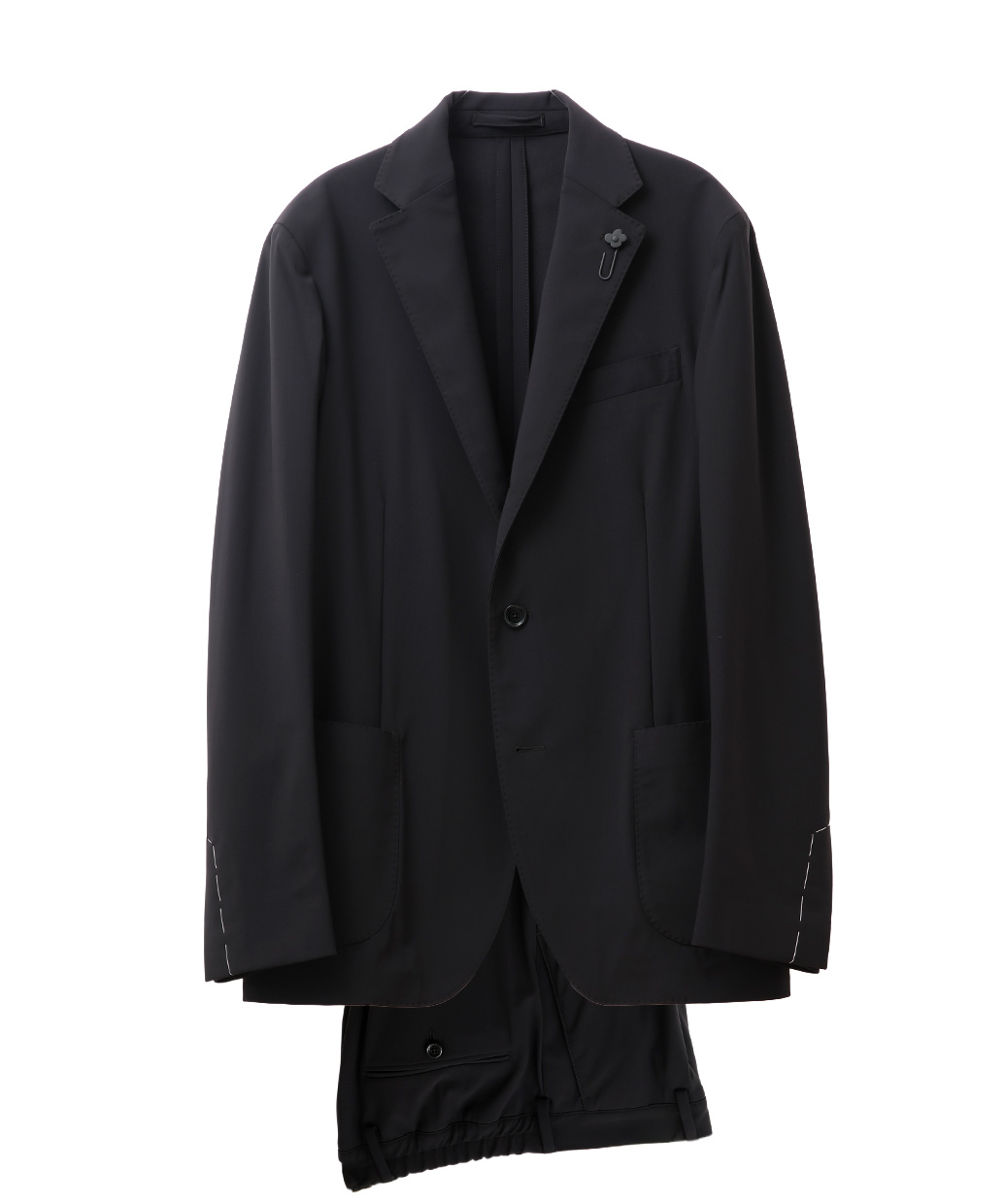 LARDINI〈ラルディーニ〉のナイロンポリウレタン シングル スーツ EASYWEAR