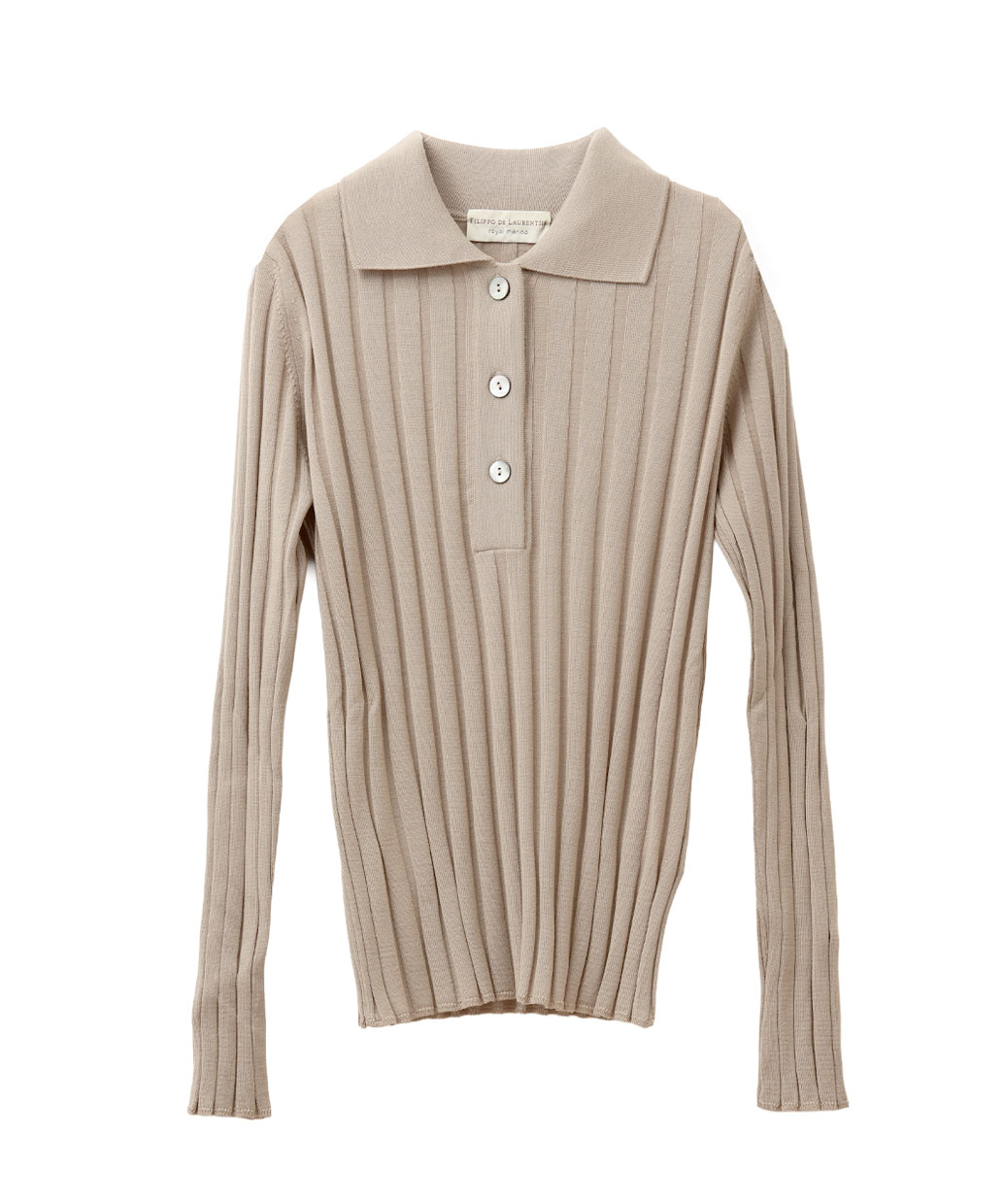 FILIPPO DE LAURENTIISのロイヤルメリノウール ハイゲージ ポロニットWomen’s