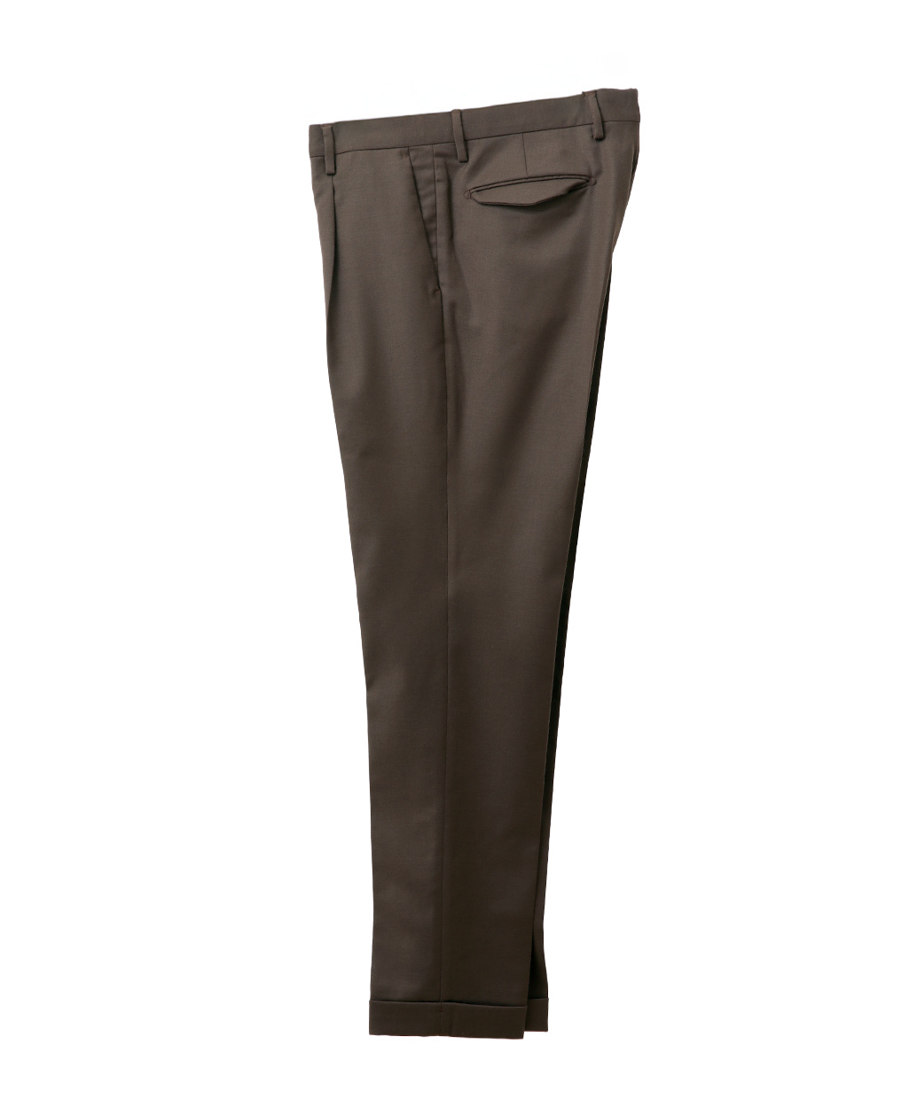 BRIGLIA 1949 BG21のウール ストレッチ ワンプリーツ パンツ