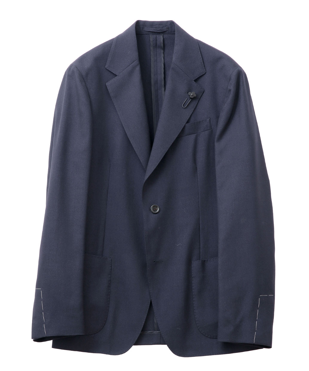 LARDINIのウール シルク シングル 2B ジャケット ROMA