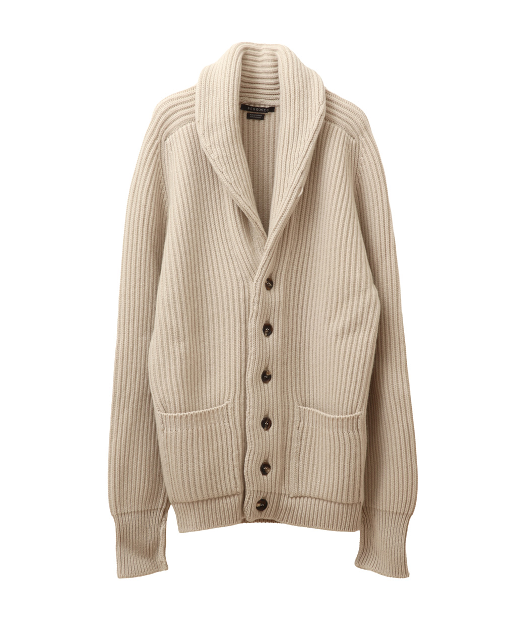 BEGG×CO Croft Cardigan カシミヤ ショールカラー カーディガン